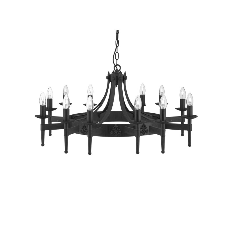 Searchlight závesné svietidlo CARTWHEEL 24212-12BK