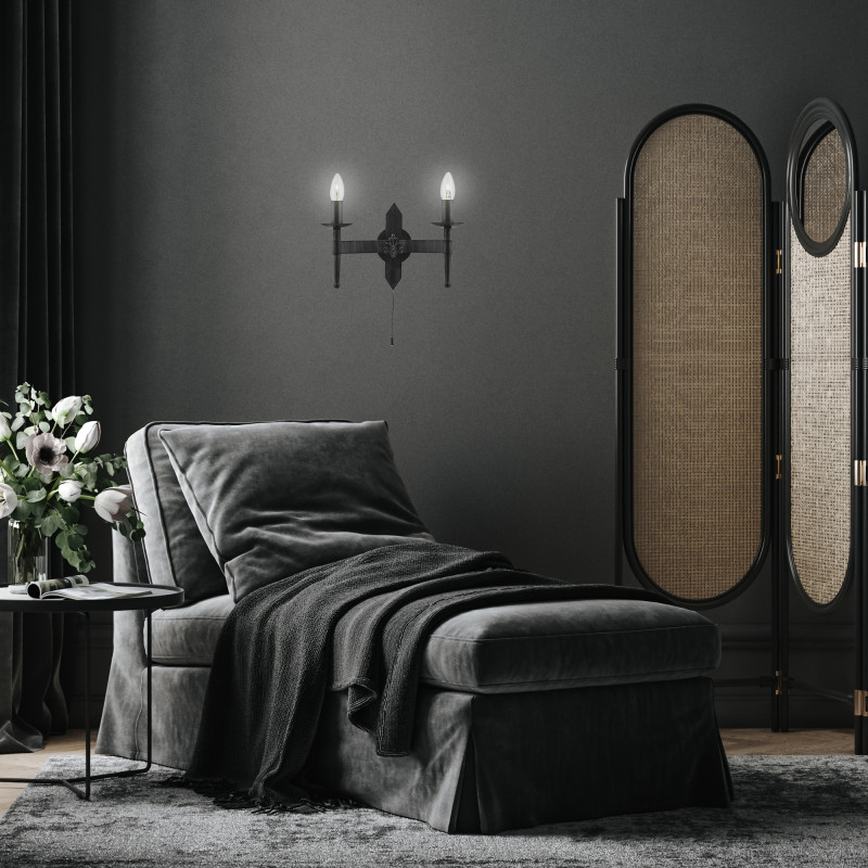 Searchlight nástenné svietidlo 2422-2BK