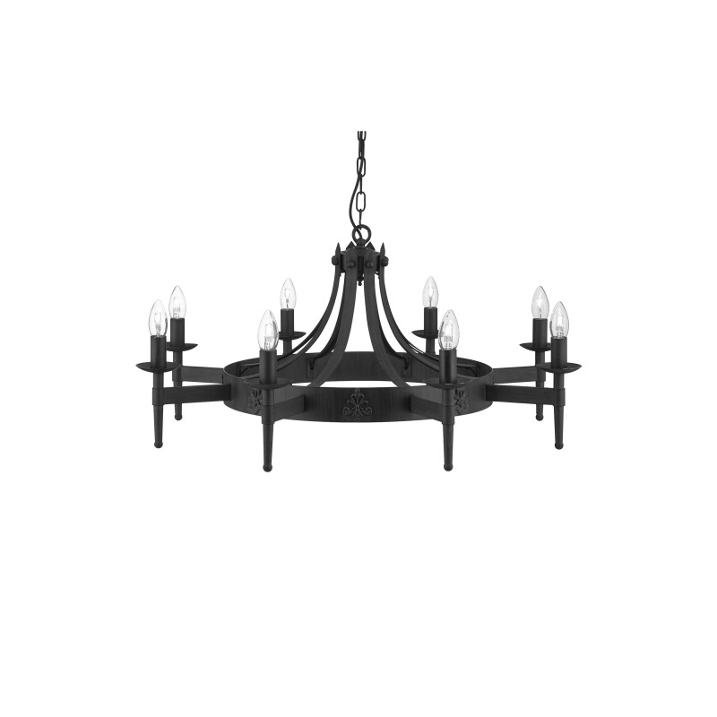 Searchlight závesné svietidlo CARTWHEEL 2428-8BK