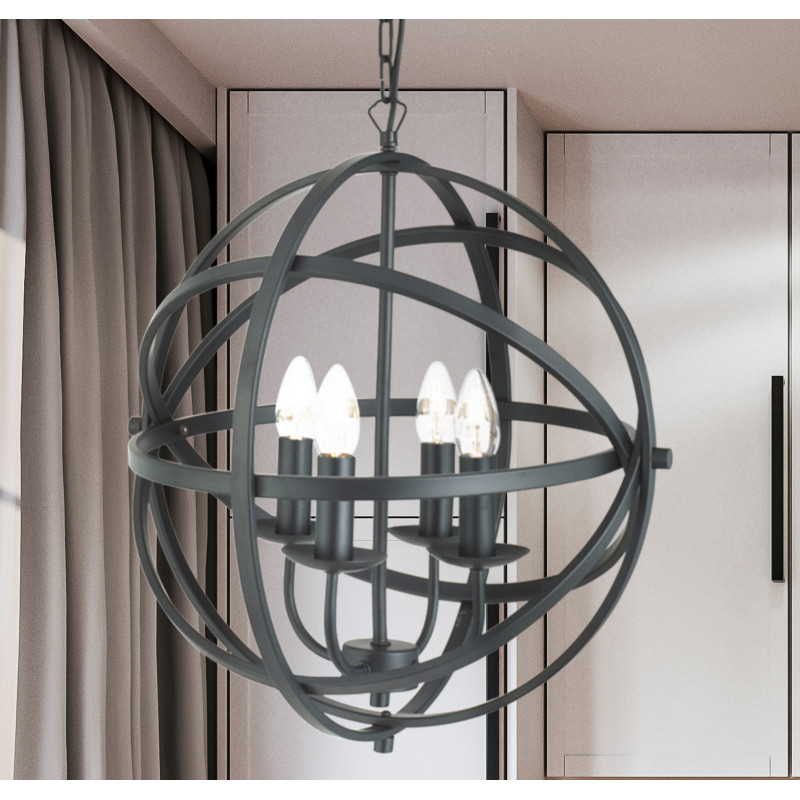 Searchlight závesné svietidlo ORBIT 2474-4BK