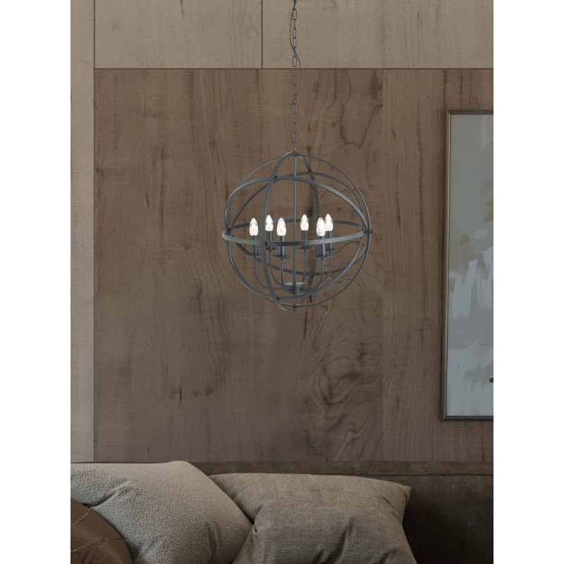 Searchlight závesné svietidlo ORBIT 2476-6BK