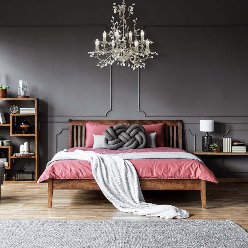 Searchlight sviečkový závesný krištáľový luster WATERFALL 4175-5