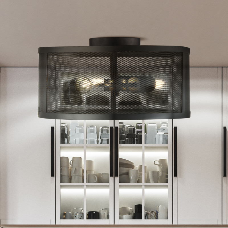 Searchlight stropné svietdlo prisadené Fishnet 2843-3BK