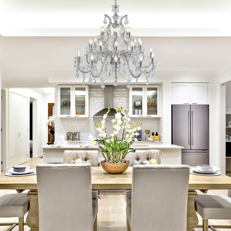 Searchlight sviečkový závesný krištáľový luster 3314-30