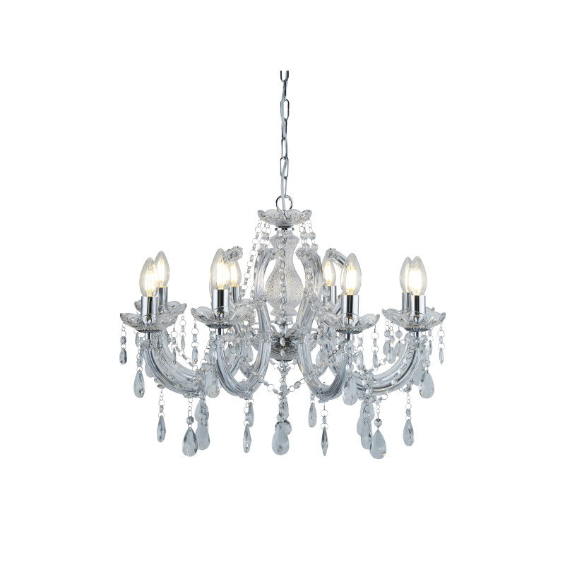 Searchlight sviečkový závesný krištáľový luster 399-8