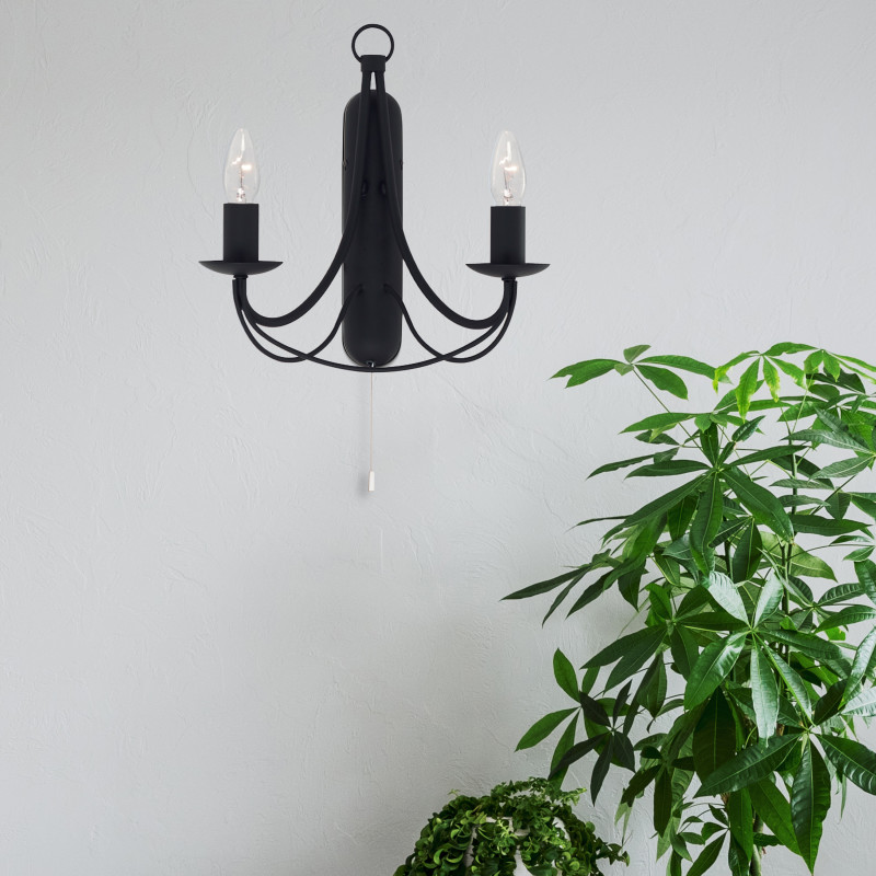 Searchlight nástenné sviečkové svietidlo 6342-2BK