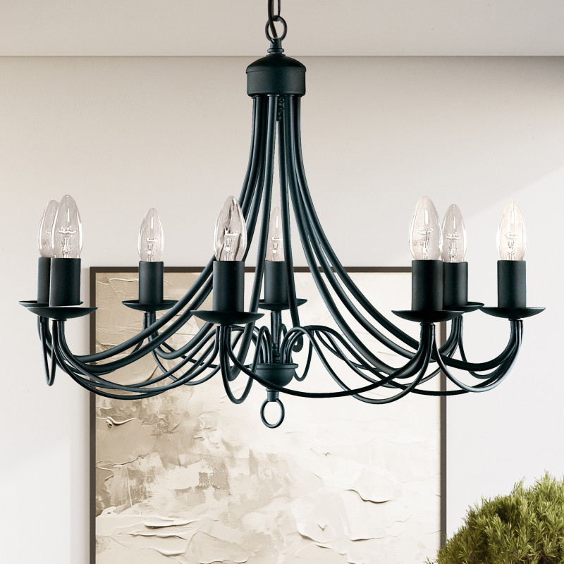 Searchlight závesné svietidlo MAYPOLE 6348-8BK