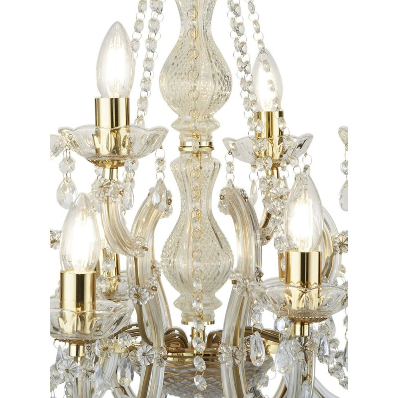 Searchlight sviečkový závesný krištáľový luster 699-12