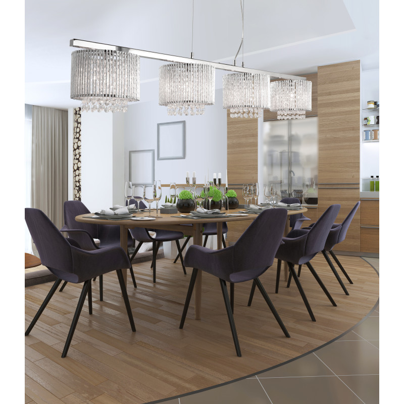 Searchlight krištáľový závesný luster 7094-4CC