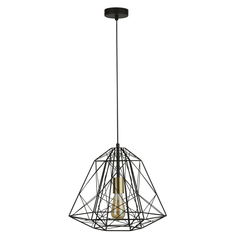 Searchlight závesné svietidlo Geometric Cage 7271BK