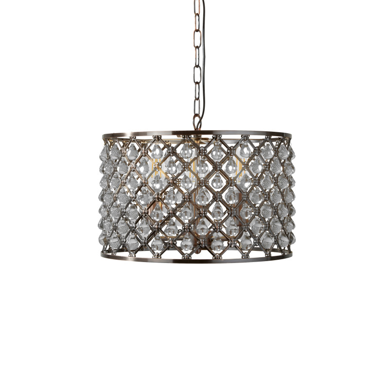 Searchlight krištáľový závesný luster 7813-3CU