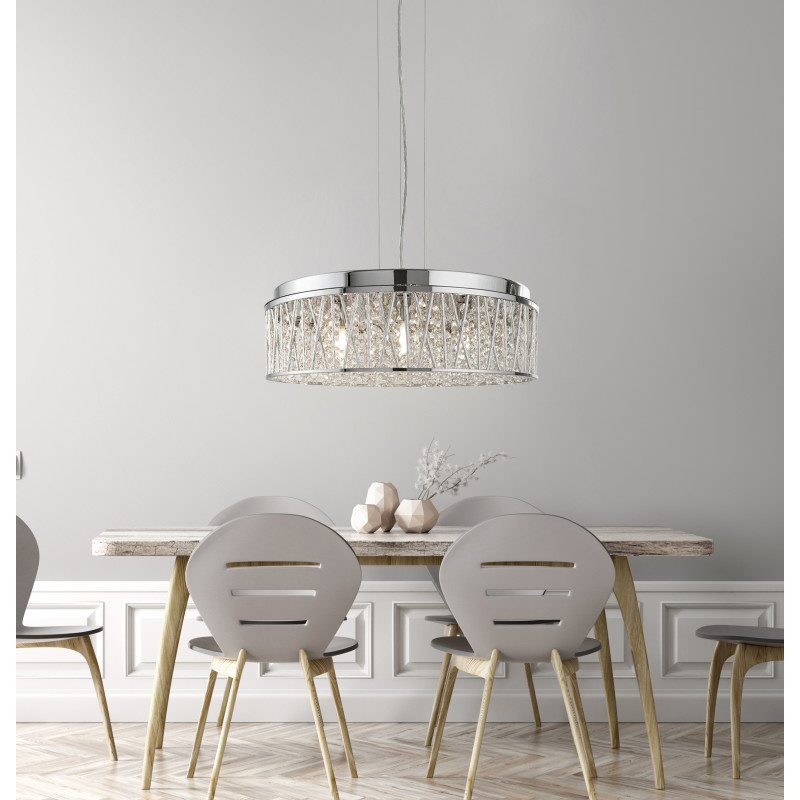 Searchlight krištáľový závesný luster 8337-7CC