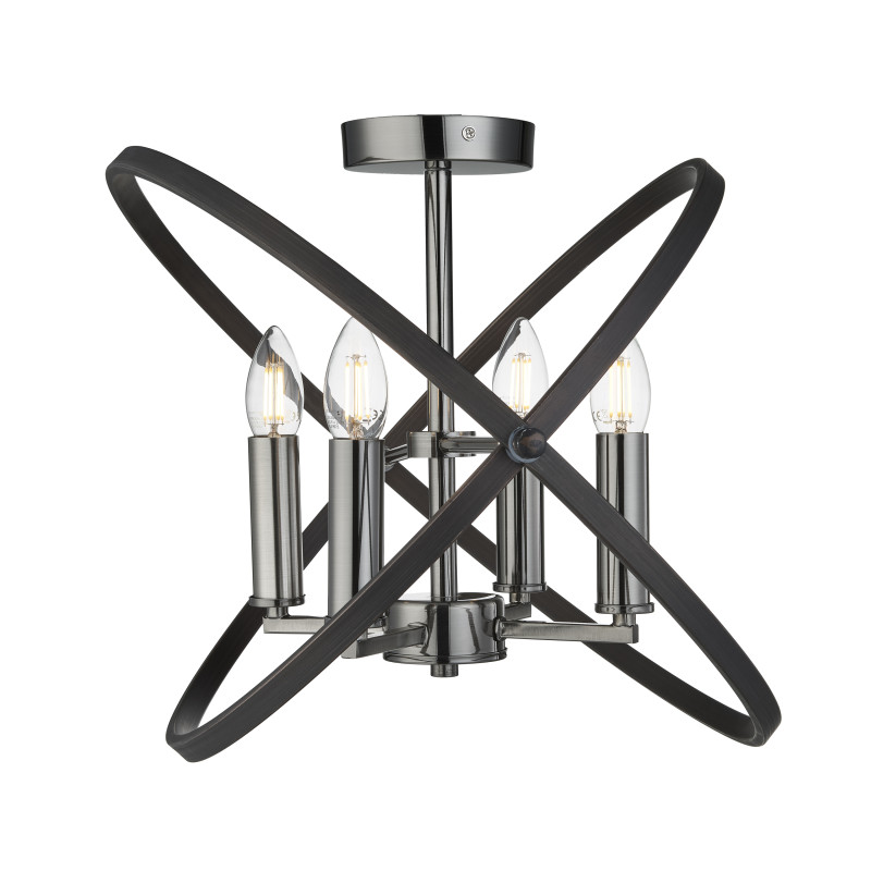 Searchlight stropné svietdlo prisadené Hoopla 8344-4PW