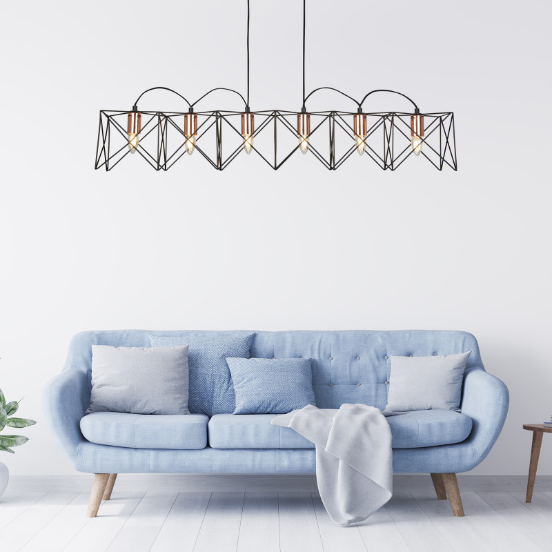 Searchlight závesné svietidlo ANTHEA 8416-6BK