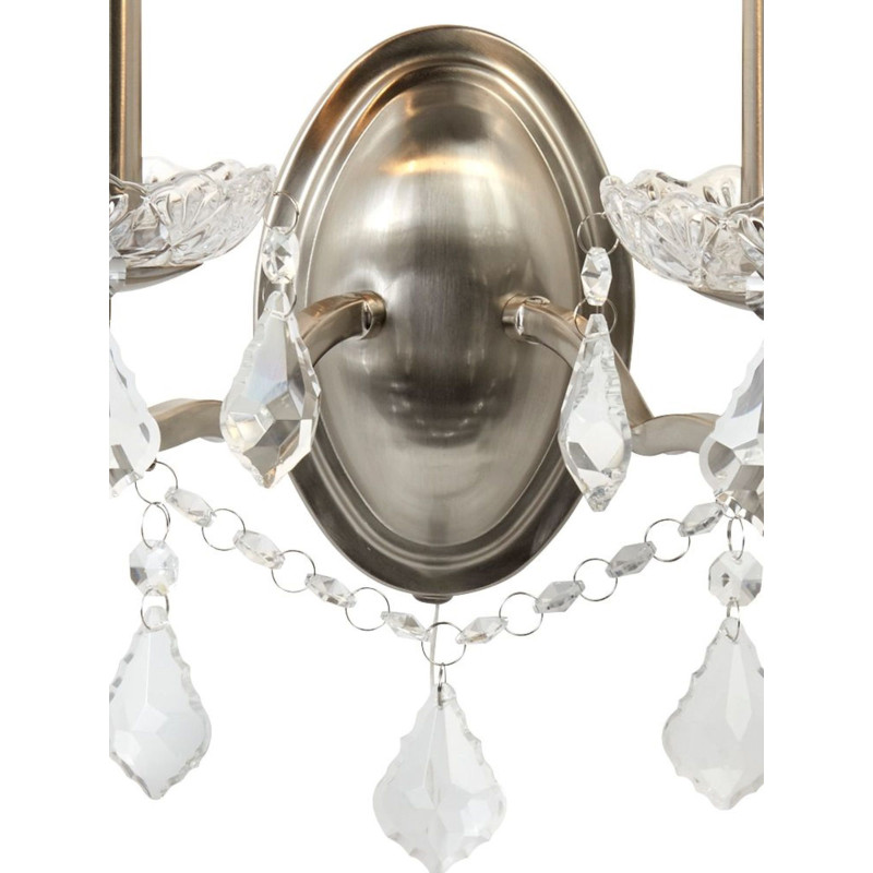 Searchlight krištáľové nástenné sviečkové svietidlo 8732-2SS