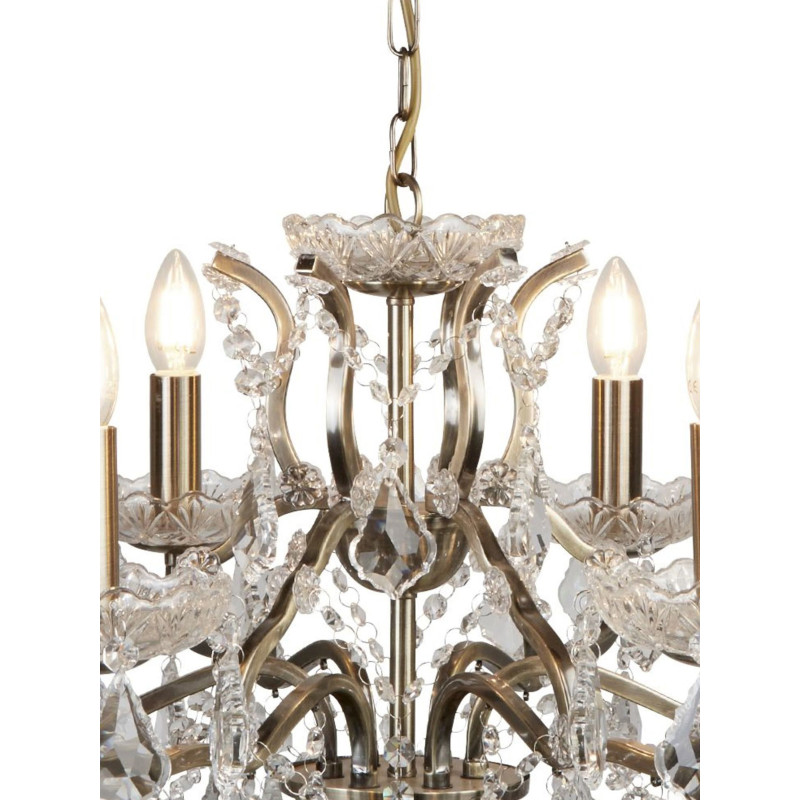Searchlight sviečkový závesný krištáľový luster PARIS 8736-6AB