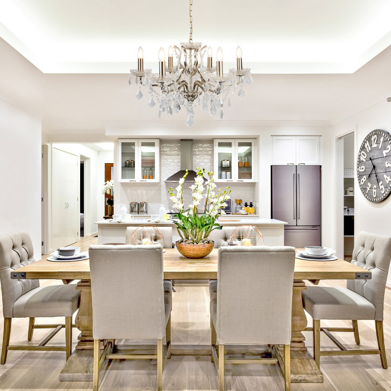 Searchlight sviečkový závesný krištáľový luster PARIS 8736-6AB