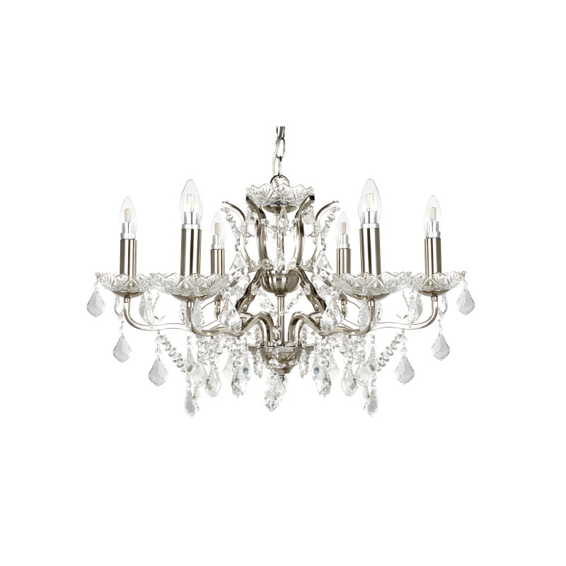 Searchlight sviečkový závesný krištáľový luster PARIS 8736-6SS