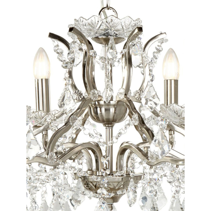 Searchlight sviečkový závesný krištáľový luster PARIS 8736-6SS