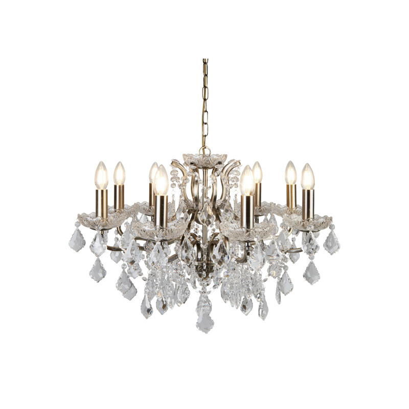 Searchlight sviečkový závesný krištáľový luster PARIS 8738-8AB