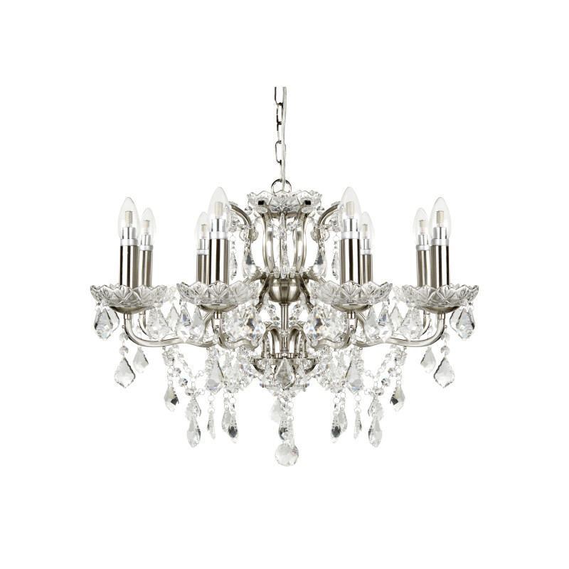 Searchlight sviečkový závesný krištáľový luster PARIS 8738-8SS