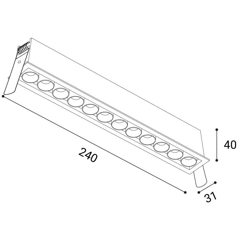 LED2 RIVA MINI 12, B TRIAC 20W 3000K/3500K/4000K 2560353DT