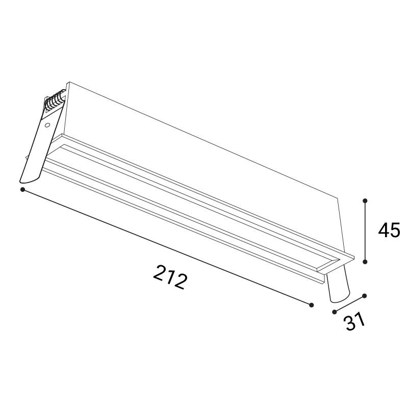 LED2 RIVA MINI WW 12, B DALI/PUSH 20W 3000K/3500K/4000K 2560553D