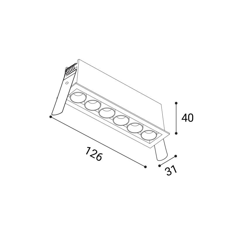 LED2 RIVA MINI 6, W TRIAC 10W 2700K/3000K/4000K 2560271DT