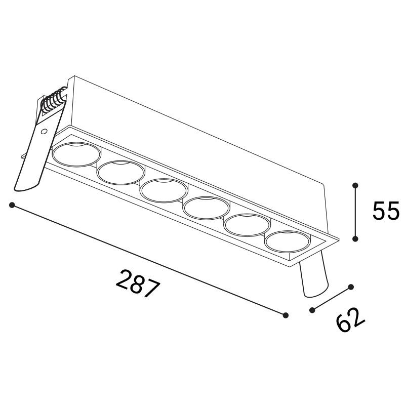 LED2 RIVA MAXI 6, W TRIAC 30W 2700K/3000K/4000K 2560871DT