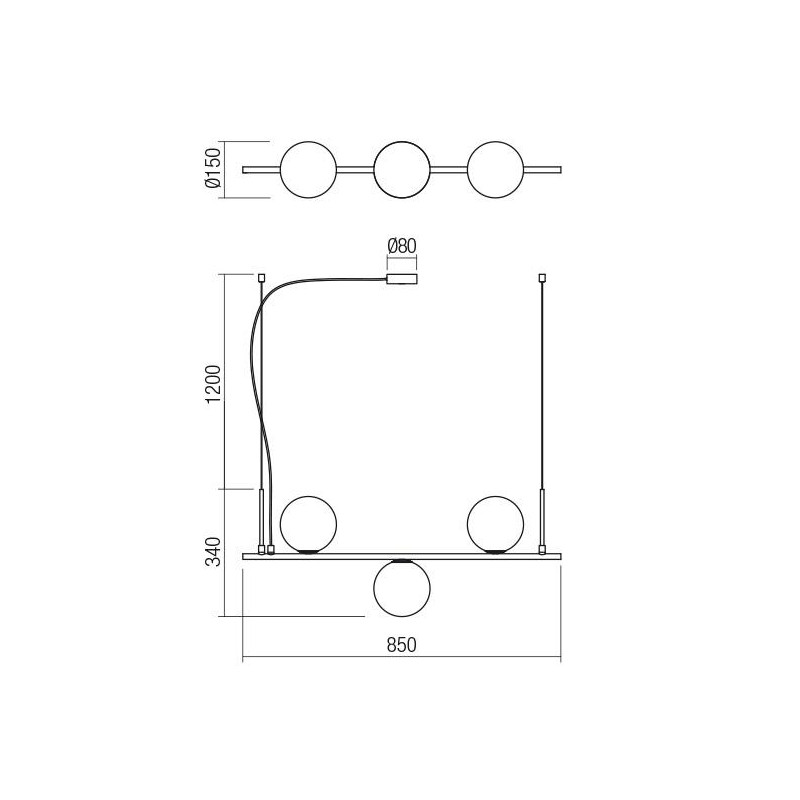 Redo závesné svietidlo TALIS 01-1634