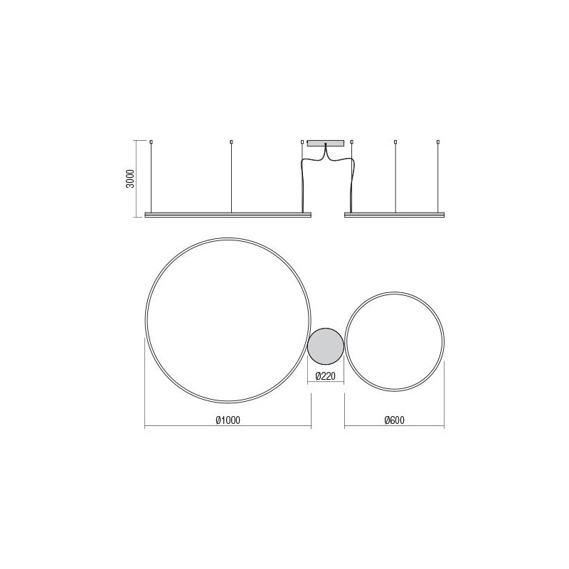 Redo závesné svietidlo ORBIT 01-1922-TRIAC