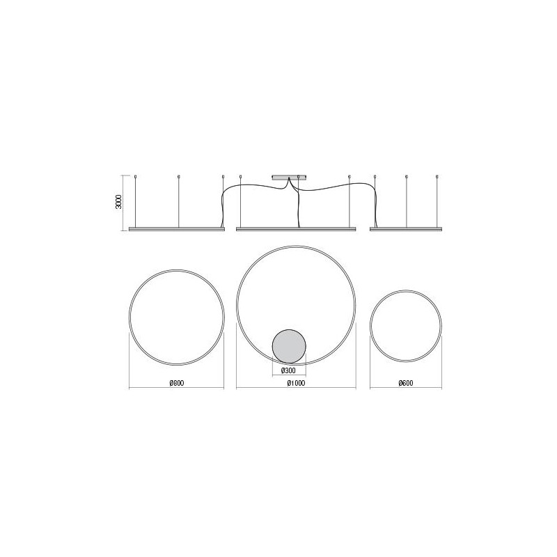 Redo závesné svietidlo ORBIT 01-1954-TRIAC