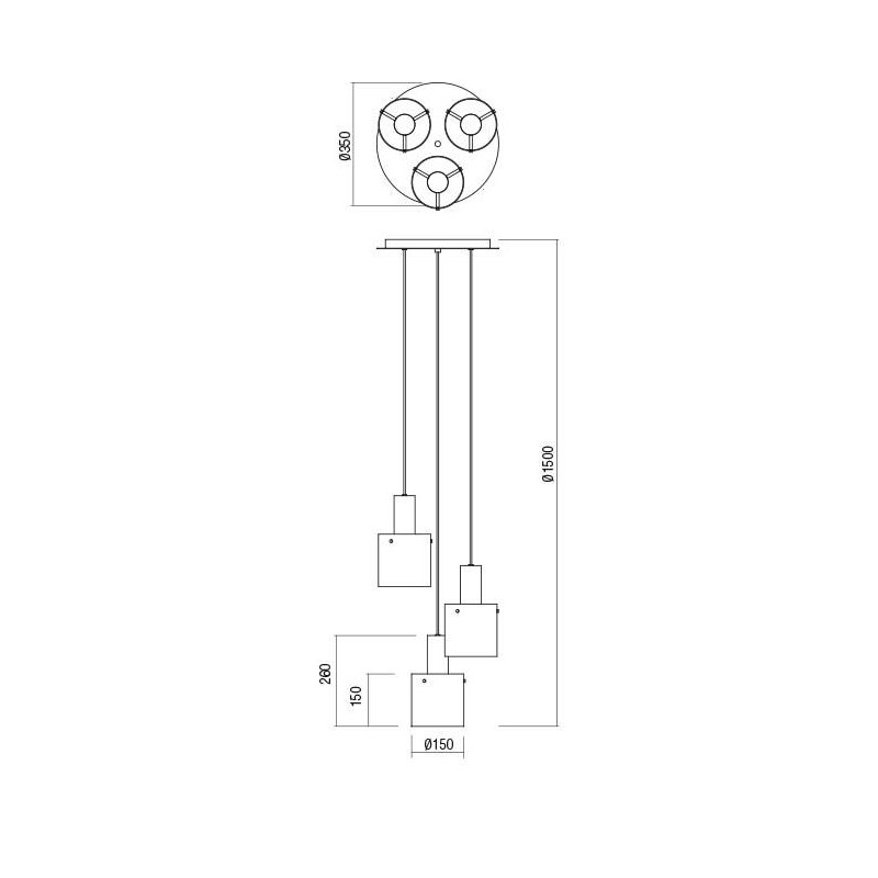 Redo závesné svietidlo LOU 01-2007
