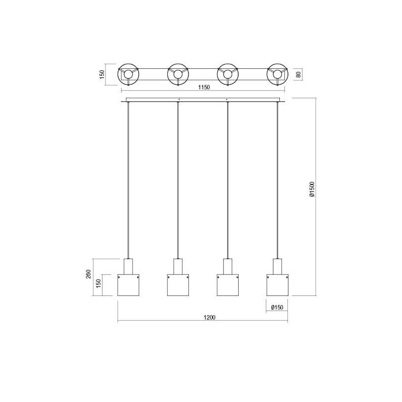 Redo závesné svietidlo LOU 01-2008