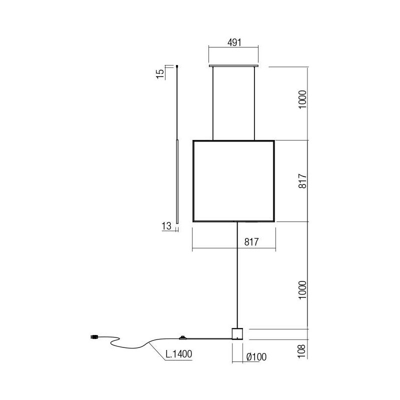 Redo závesné svietidlo SLICK 01-2136