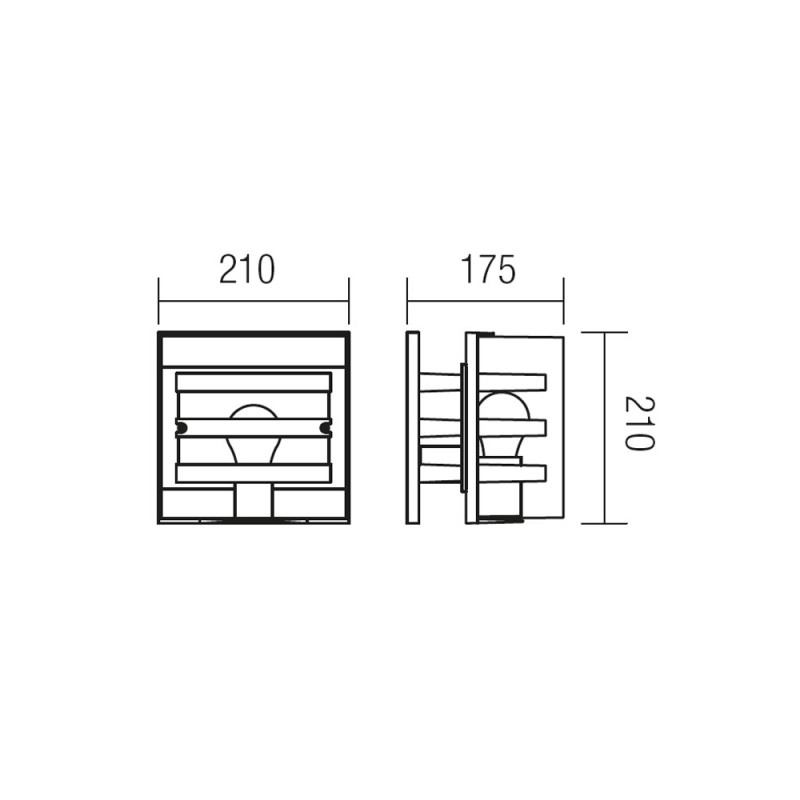Redo odlievaná hliníková exteriérová nástenná lampa MARANO 9397