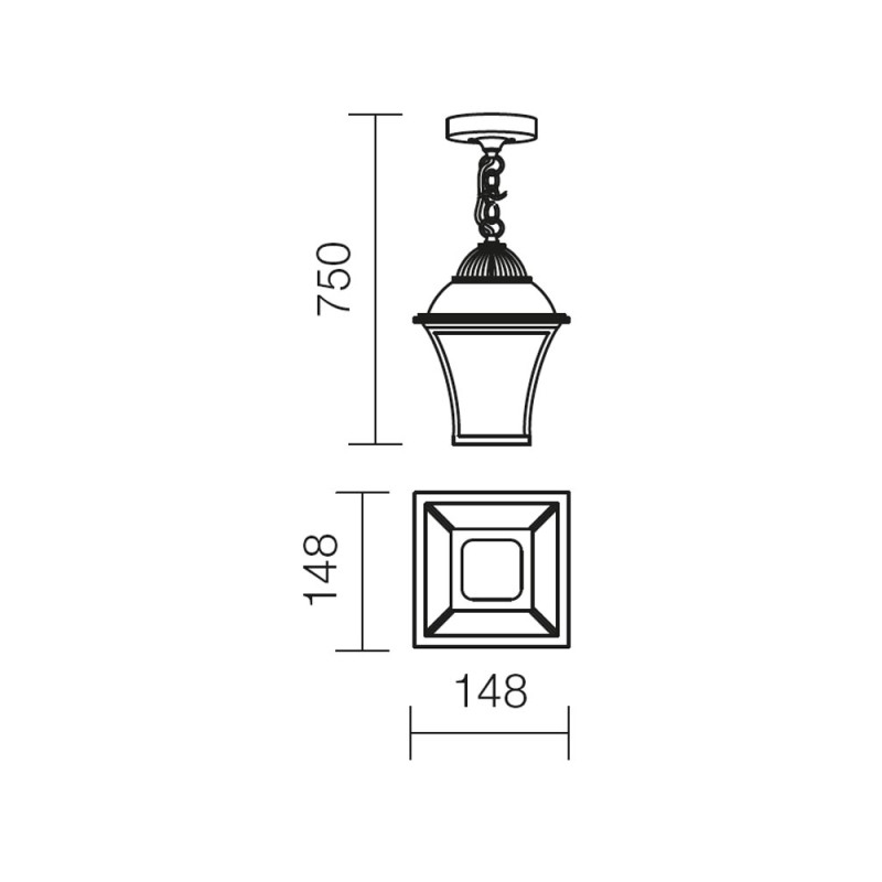 Redo exteriérová závesná lampa AVIGNON 9959