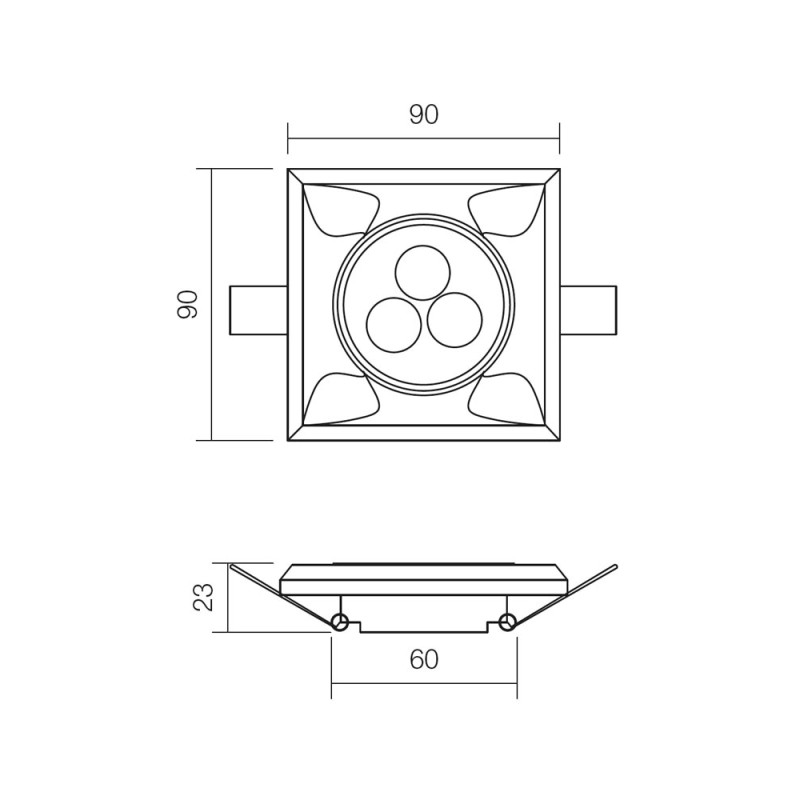 Redo zapustené bodové svetlo osadené LED CR 35LED 70313 