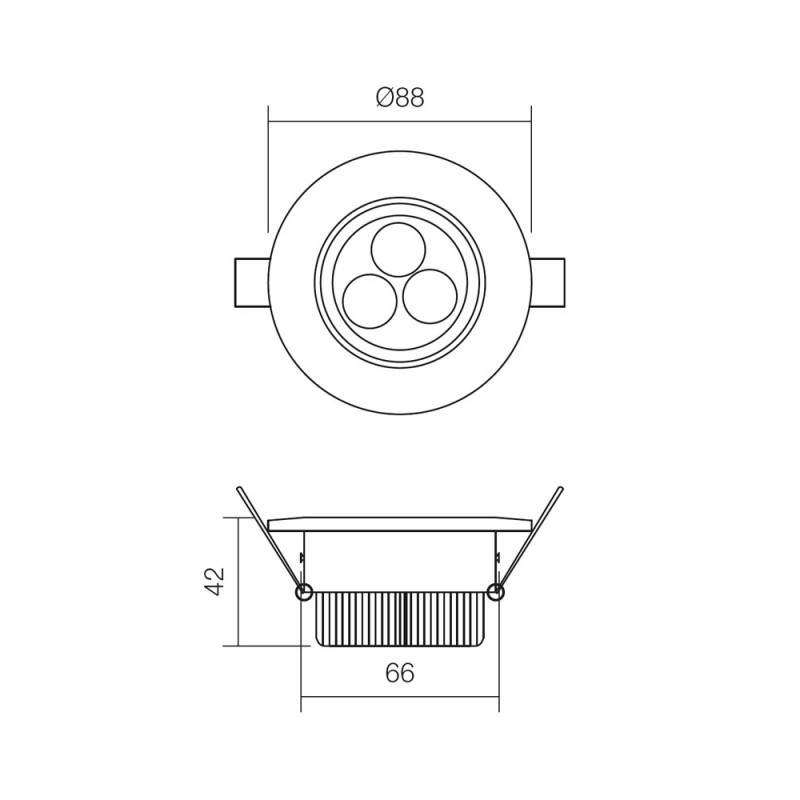 Redo zapustené nastaviteľné bodové svetlo osadené LED MT 115 LED 70316 