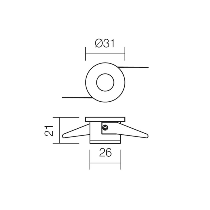 Redo zapustené bodové svetlo osadené LED MT 117 LED 70320 