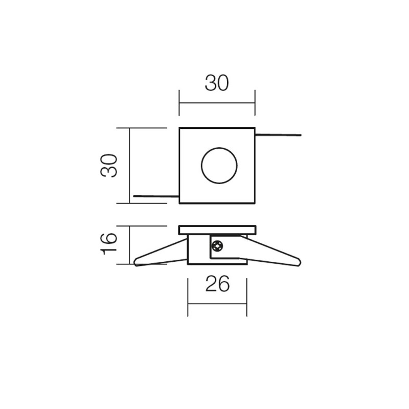 Redo zapustené bodové svetlo osadené LED MT 117 LED 70322 