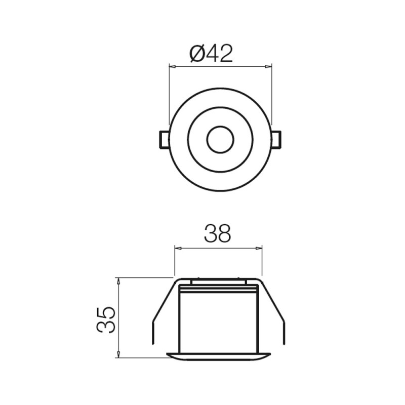 Redo zapustené bodové svetlo osadené LED MT 124 LED 70359 
