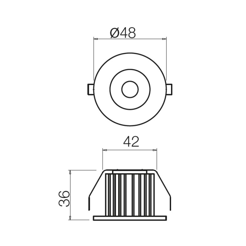 Redo zapustené bodové svetlo osadené LED MT 126 LED 70361 