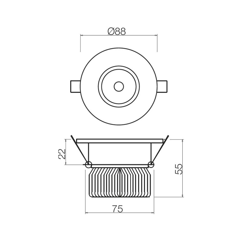 Redo zapustené bodové svetlo osadené COB LED MT 128 LED 70363 