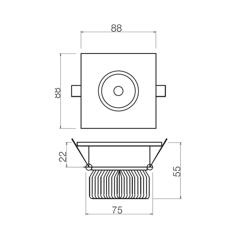 Redo zapustené bodové svetlo vyklápacie osadené COB LED MT 129 LED 70365 
