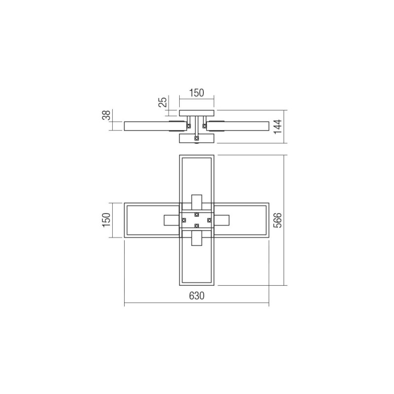 Redo stropné interiérové svietidlo 01-1969