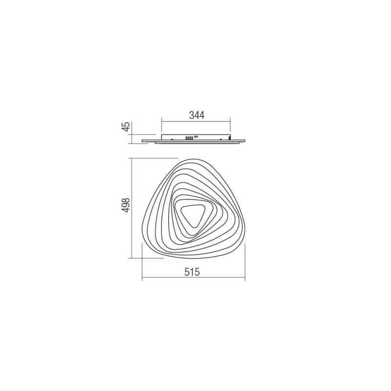 Redo stropná interiérová lampa vybavená LED diódami SMD 01-2336