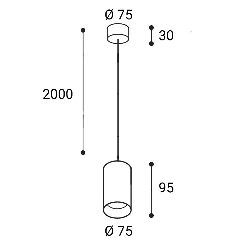 LED2 TINY II M Z, CF DALI/PUSH 8W 2700K 3480428D