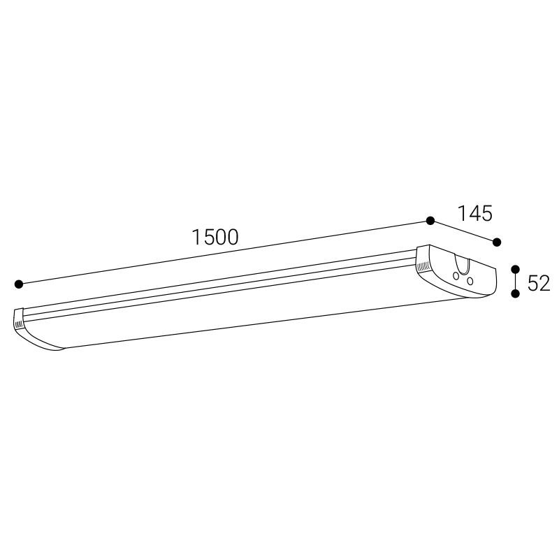 LED2 RUDY 150 DALI/PUSH 50W 3000K/3500K/4000K 1222651D