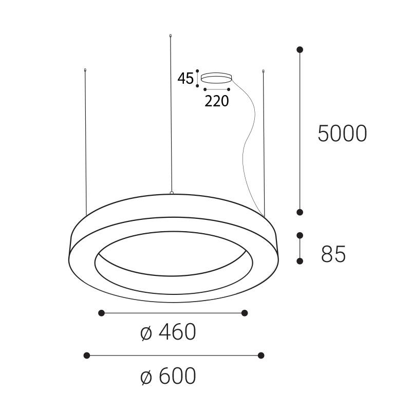 LED2 SATURN SLIM II 60 P/N-Z, B TRIAC 60W (40+20) 2700K/3000K/4000K 3276373DT